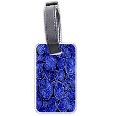 Neon Abstract Cobalt Blue Wood Luggage Tags (two Sides) by Nexatart