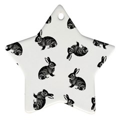 Rabbit Pattern Ornament (star) by Valentinaart
