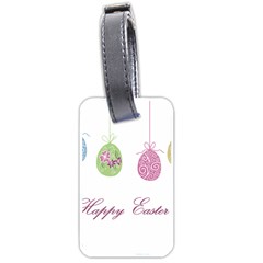Easter Eggs Luggage Tags (one Side)  by Valentinaart