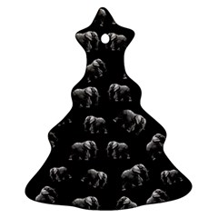 Elephant Pattern Ornament (christmas Tree)  by Valentinaart