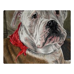 Dog Portrait Double Sided Flano Blanket (large)  by redmaidenart