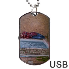 90 Degrees Dog Tag Usb Flash (one Side) by redmaidenart