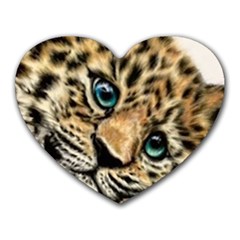 Jaguar Cub Heart Mousepads by ArtByThree
