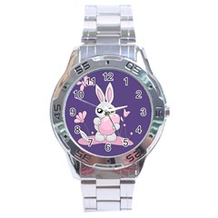 Easter Bunny  Stainless Steel Analogue Watch by Valentinaart