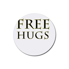 Freehugs Rubber Coaster (round)  by cypryanus