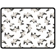Birds Pattern Photo Collage Double Sided Fleece Blanket (large)  by dflcprints
