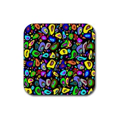 Artwork By Patrick-pattern-30 Rubber Coaster (square)  by ArtworkByPatrick