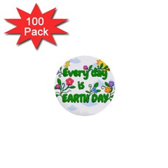 Earth Day 1  Mini Buttons (100 Pack)  by Valentinaart