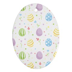 Easter Pattern Oval Ornament (two Sides) by Valentinaart
