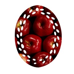 Apples 2 Ornament (oval Filigree) by trendistuff