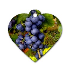 Grapes 1 Dog Tag Heart (two Sides) by trendistuff
