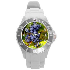 Grapes 1 Round Plastic Sport Watch (l) by trendistuff