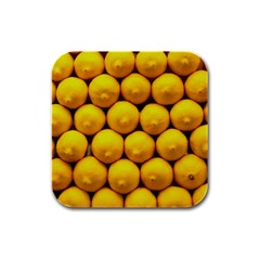Lemons 1 Rubber Square Coaster (4 Pack)  by trendistuff