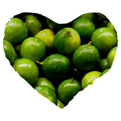 Limes 1 Large 19  Premium Heart Shape Cushions by trendistuff