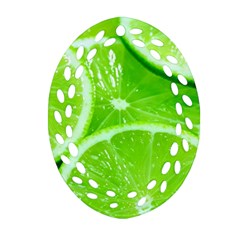Limes 2 Oval Filigree Ornament (two Sides) by trendistuff
