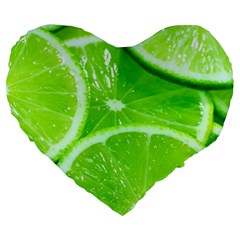 Limes 2 Large 19  Premium Heart Shape Cushions by trendistuff
