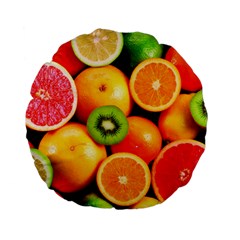 Mixed Fruit 1 Standard 15  Premium Flano Round Cushions by trendistuff