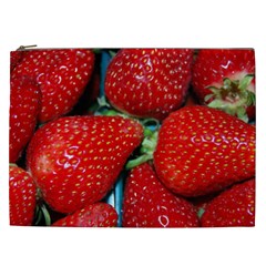 Strawberries 3 Cosmetic Bag (xxl)  by trendistuff