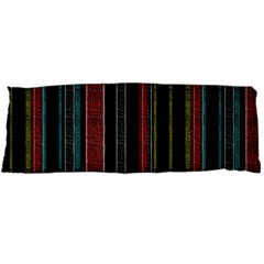 Multicolored Dark Stripes Pattern Body Pillow Case Dakimakura (two Sides) by dflcprints
