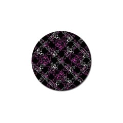 Dark Intersecting Lace Pattern Golf Ball Marker by dflcprints