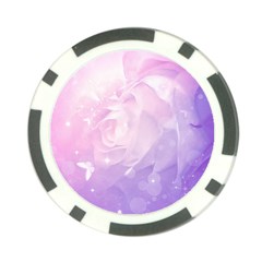 Beautiful Rose, Soft Violet Colors Poker Chip Card Guard (10 Pack) by FantasyWorld7