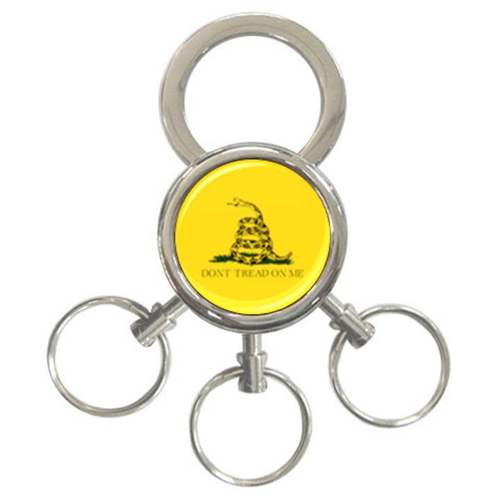 Gadsden Flag Don t tread on me 3-Ring Key Chains