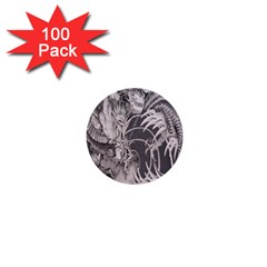 Chinese Dragon Tattoo 1  Mini Buttons (100 Pack)  by Sapixe