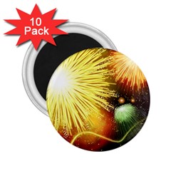 Celebration Colorful Fireworks Beautiful 2 25  Magnets (10 Pack)  by Sapixe