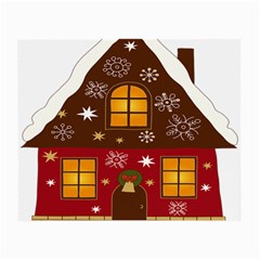 Christmas House Clipart Small Glasses Cloth (2-side)