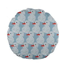 Christmas Wrapping Papers Standard 15  Premium Flano Round Cushions