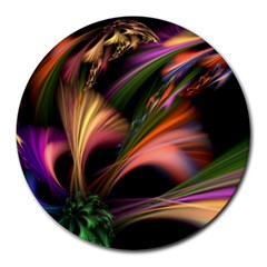 Color Burst Abstract Round Mousepads by Sapixe