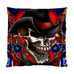Confederate Flag Usa America United States Csa Civil War Rebel Dixie Military Poster Skull Standard Cushion Case (Two Sides)