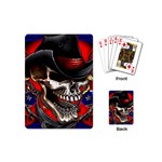 Confederate Flag Usa America United States Csa Civil War Rebel Dixie Military Poster Skull Playing Cards (Mini) 
