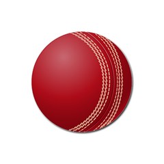 Cricket Ball Rubber Coaster (round)  by Sapixe