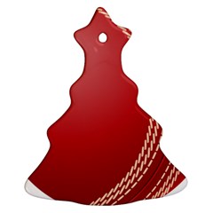 Cricket Ball Christmas Tree Ornament (two Sides) by Sapixe