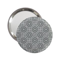 Grey Ornate Decorative Pattern 2 25  Handbag Mirrors by dflcprints