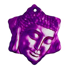 Purple Buddha Art Portrait Ornament (snowflake)