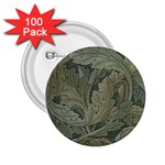 Vintage Background Green Leaves 2.25  Buttons (100 pack) 