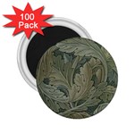 Vintage Background Green Leaves 2.25  Magnets (100 pack) 