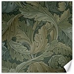Vintage Background Green Leaves Canvas 16  x 16  