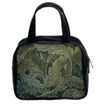 Vintage Background Green Leaves Classic Handbags (2 Sides)