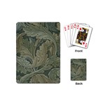 Vintage Background Green Leaves Playing Cards (Mini) 