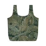 Vintage Background Green Leaves Full Print Recycle Bags (M) 