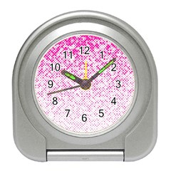 Halftone Dot Background Pattern Travel Alarm Clocks by Nexatart