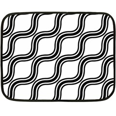 Diagonal Pattern Background Black And White Fleece Blanket (mini)