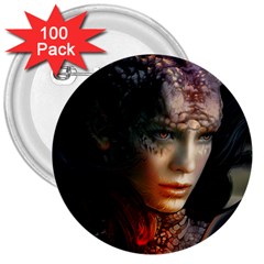 Digital Fantasy Girl Art 3  Buttons (100 Pack)  by Sapixe