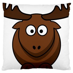Elk Clip Art Reindeer Raindeer Elk Christmas Xmas Large Cushion Case (one Side)