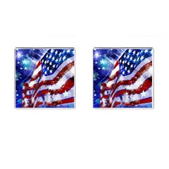 Flag Usa United States Of America Images Independence Day Cufflinks (square) by Sapixe