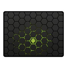 Green Android Honeycomb Gree Double Sided Fleece Blanket (small)  by Sapixe