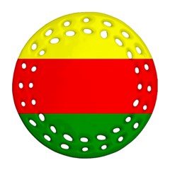 Kurdistan Kurd Kurds Kurdish Flag Ornament (round Filigree) by Sapixe
